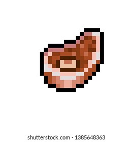 Pixel Art Meat version cartoon