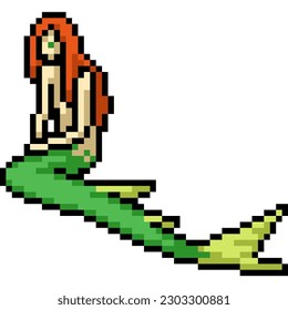 pixel art of mermaid fairy tales