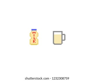 pixel art milk