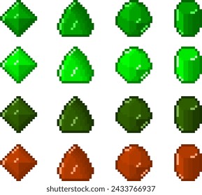 Pixel Art Minerals Pack 2 16x16 Vector