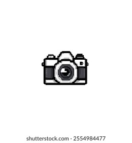 Pixel art minimal vintage camera