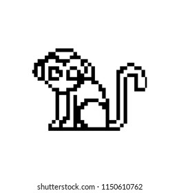 Pixel art monkey