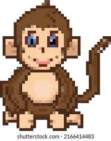 Pixel Art Monkey Modern Pixel Design