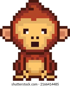 pixel art monkey Modern pixel design