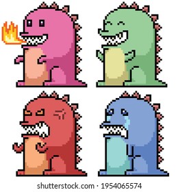 Pixelkunst der Monster-Emotion