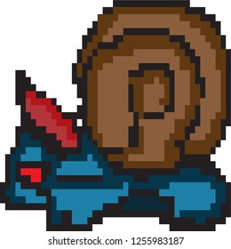 pixel art of monster first