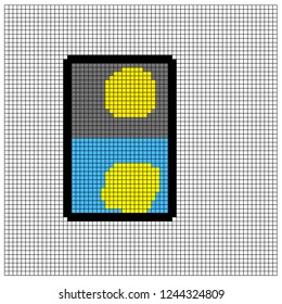 Pixel art moon