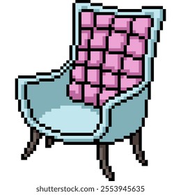 pixel art of mordle comfy chair isolated background
