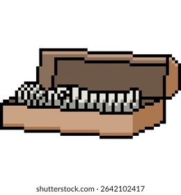 pixel art of mummy corpse coffin open isolated background