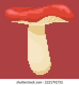 pixel art mushroom design retro