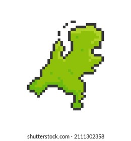 Pixel Art of Netherlands Map. 8 Bit Pixel Art. Vector Illustration - EPS 10 Vector