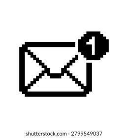 Pixel art new email icon