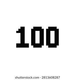 Pixel art number one hundred