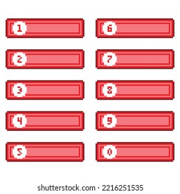 Pixel art. Number tag blank space