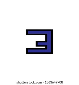 pixel art number3