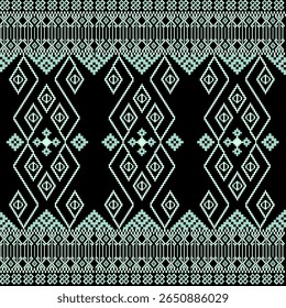 pixel art on background wallpaper oriental seamless pattern.ornament. Ethnic .decor style.  geometric ornament. Vector seamless pattern.  blanket, rug. Woven carpet fabric, textile print design.