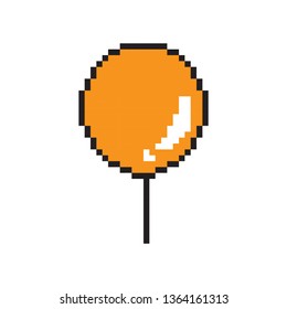 pixel art Orange balloons