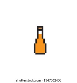 pixel art Orange bottle