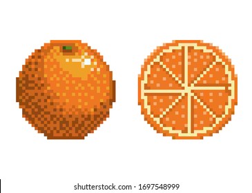 pixel art orange icon. 32x32 pixels. Vector illustration on a white background.