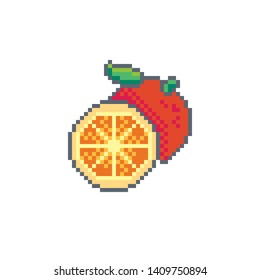 Pixel art orange icon.
Vector design for web design, mobile app, stickers and games.
