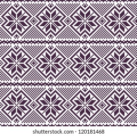 Pixel art ornament seamless background, vector illustration