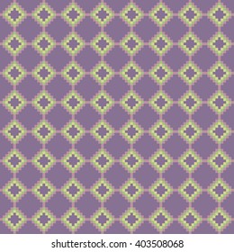 Pixel art ornament seamless background, vector illustration