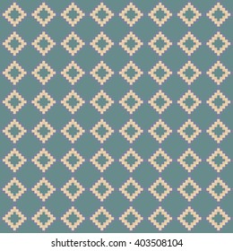 Pixel art ornament seamless background, vector illustration