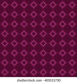 Pixel art ornament seamless background, vector illustration