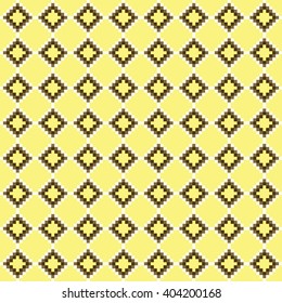 Pixel art ornament seamless background, vector illustration