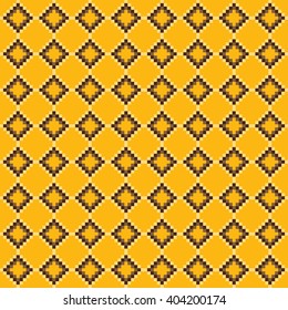 Pixel art ornament seamless background, vector illustration