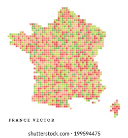 Pixel art outline of France