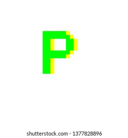 pixel art P