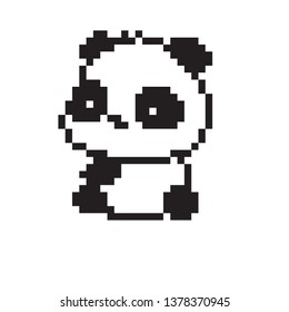 pixel art panda
