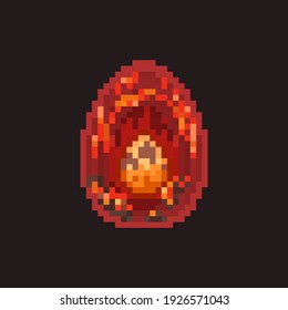 Pixel art papercut lava easter egg.