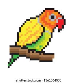 pixel art parrot