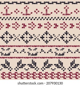 Pixel art pattern. Aztec background