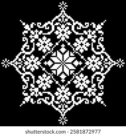Pixel art pattern design for fabric and for all business