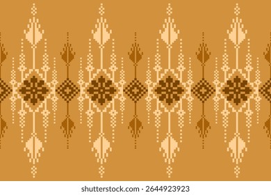 pixel art pattern with  Intricate Tribal Textile Pattern  and Ethnic Motifs