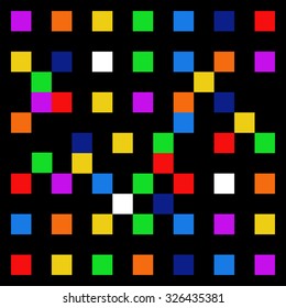 pixel art pattern on black background
