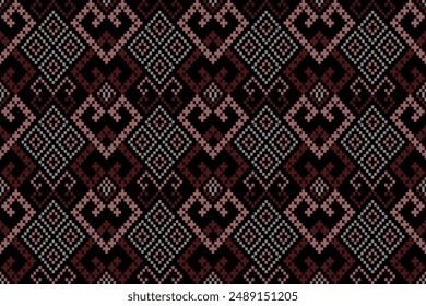Pixel art pattern seamless for Fabric geometric ethnic pattern seamless,Pixel pattern art wallpaper Background, Design for fabric, curtain, carpet ,geometry seamless pattern art illustration