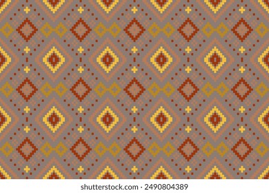 Pixel art pattern seamless for Fabric geometric ethnic pattern seamless,Pixel pattern art wallpaper Background, Design for fabric, curtain, carpet ,geometry seamless pattern art illustration