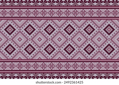 Pixel art pattern seamless for Fabric geometric ethnic pattern seamless,Pixel pattern art wallpaper Background, Design for fabric, curtain, carpet ,geometry seamless pattern art illustration