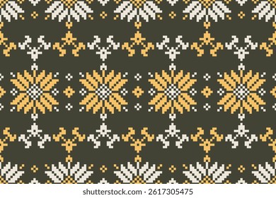 Pixel art pattern seamless for Fabric geometric ethnic pattern seamless,Pixel pattern art wallpaper Background, Design for fabric, curtain, carpet ,geometry seamless pattern art illustration