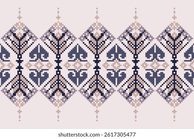 Pixel art pattern seamless for Fabric geometric ethnic pattern seamless,Pixel pattern art wallpaper Background, Design for fabric, curtain, carpet ,geometry seamless pattern art illustration