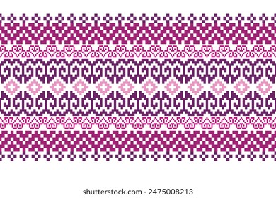 Pixel art  patterns on fabric, tablecloths, clothes, skirts, curtains, carpets.