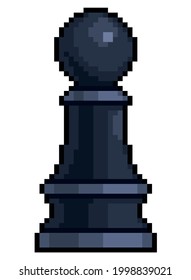 Pixel art Pawn Chess piece item for 8bit game on white background
