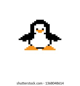 pixel art penguin