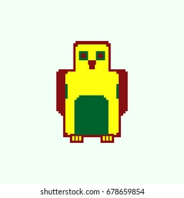 Pixel art penguin vector illustration
