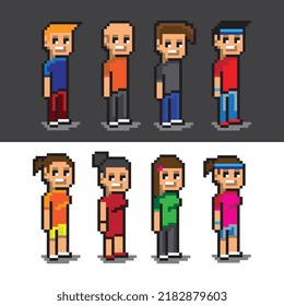 Pixel Art People Character Icon Stock Vector (Royalty Free) 2182879603 ...