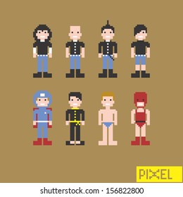 pixel art people set volume two